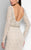 Terani Couture - Long-sleeve Scoop-back Cocktail Dress 1712C3054 - In Neutral