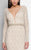 Terani Couture - Long-sleeve Scoop-back Cocktail Dress 1712C3054 - In Neutral