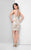 Terani Couture - Ensembled Two Piece Dress with Embroidered Overcoat 1712C3055 In White and Gold