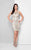 Terani Couture - Ensembled Two Piece Dress with Embroidered Overcoat 1712C3055 In White and Gold