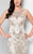 Terani Couture - Ensembled Two Piece Dress with Embroidered Overcoat 1712C3055 In White and Gold