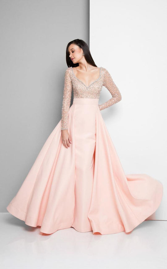 Terani Couture - Adorable Beaded Sweetheart Polyester A-Line Mermaid Gown 1712E3254 In Pink