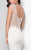 Terani Couture - Cap Sleeve Embroidered Bodice with Side Slit Dress 1712E3266 In White