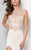 Terani Couture - Cap Sleeve Embroidered Bodice with Side Slit Dress 1712E3266 In White
