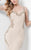 1712E3268 Ornate Paneled Mermaid Gown in Champagne