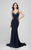 Terani Couture - Ornate Paneled Mermaid Gown 1712E3268 In Blue