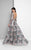 Terani Couture - Long-sleeve Ilusion Open Back Gown 1712E3272 In Pink and Multi-color
