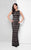 Terani Couture - Decorative Lace Stripes Mermaid Gown 1712E3285 In Black and Neutral