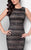 Terani Couture - Decorative Lace Stripes Mermaid Gown 1712E3285 In Black and Neutral