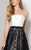 Terani Couture - Strapless Printed A-line Gown 1712E3287 - In Black and White