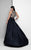 Terani Couture - Stunning Sleeveless Bateau Neck Polyester Mermaid Gown 1712E3648 In Black and Gold