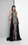 Terani Couture - Stunning Sleeveless Bateau Neck Polyester Mermaid Gown 1712E3648 In Black and Gold