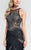 Terani Couture - Fringed Illusion Gown 1712GL3560 in Black