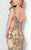 Terani Couture - Embroidered Cap-sleeve Trumpet Gown 1712GL3566 in Brown