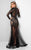 Terani Couture - Sheer Elaborate Illusion Gown 1712GL3579 In Black and Neutral