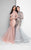 Terani Couture - Sheer Elaborate Illusion Gown 1712GL3579 In Blush and Neutral, Silver and Neutral