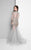 Terani Couture - Sheer Elaborate Illusion Gown 1712GL3579 In Silver and Neutral