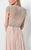 Terani Couture - Embellished V-Neck Chiffon A-line Gown 1712M3429 In Neutral