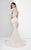 Terani Couture - Embroidered Illusion Bateau Dress 1712M3434W in Neutral