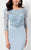 Terani Couture - 3/4 Sleeve Bateau Neck Beaded Mermaid Dress 1713M3461 In Pink