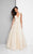 Beautiful sleeveless embroidered and layered ballgown 1713M3462