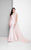Terani Couture - Shimmering Lacy Mermaid Gown with Cape 1713M3471 in Pink