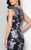 Terani Couture - Lovely Floral Cap-sleeve Marmaid Gown 1713M3498 in Black