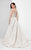 Terani Couture - Detailed Beaded Illusion Neck Ball Gown 1713M3502 in Gold