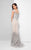 Terani Couture - Bedazzled Portrait Mermaid Dress 1713M3505 In Gray and Neutral