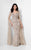 Terani Couture - Beaded Laced Illusion Neck Dress 1713M3631 In Brown