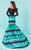 Tiffany Homecoming - 16201 Two-Piece Off Shoulder Striped Mermaid Gown in Black and Green