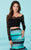 Tiffany Homecoming - 16201 Two-Piece Off Shoulder Striped Mermaid Gown in Black and Green