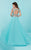 Tiffany Homecoming - Lavishly Adorned Bateau Illusion Evening Gown 16202 In Blue