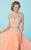 Tiffany Homecoming - Lavishly Adorned Bateau Illusion Evening Gown 16202 In Orange
