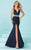 Tiffany Designs - 16215 Dazzling V-Neck Long Evening Gown with Side Slit