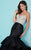 Tiffany Homecoming - Captivating Rhinestone and Crystal Beaded Deep Sweetheart Mermaid Dress 16217 In Neutral and Black