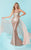 Tiffany Homecoming - Gleaming Sequined Illusion Beaded Neck Slim Flare Dress 16220 In Gold
