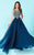 Tiffany Homecoming - 16222 Ornate Festooned Chiffon Gown in Blue