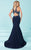Tiffany Homecoming - Sophisticated Halter Prom Dress with Beaded Bodice 16224 In Blue