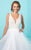 Tiffany Homecoming - Sparkling V-Neck Tulle Long Evening Gown 16241 in White