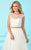 Tiffany Homecoming - Iridescent Bateau Illusion Tulle Long Evening Gown 16242 In White