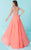 Tiffany Homecoming - Alluring Beaded Bateau Illusion Neck Chiffon A-line Dress 16244 In Orange