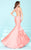 Tiffany Homecoming - Extravagant Beaded Illusion Neck Mermaid Dress 16245 In Pink