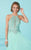 Tiffany Homecoming - 16246 Halter Illusion Center Split Gown in Blue and Green