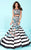 Tiffany Homecoming - Delightful Sleeveless Two Piece Printed Long Dress 16250 in Multi-Color