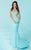 Tiffany Homecoming - Svelte Embellished Long Evening Gown with Cutouts 16252 In Blue and Gold