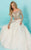 Tiffany Homecoming - 16256 Long Sleeved Two-Piece Evening Gown in Neutral and Multi-Color