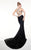 Panoply - Sparkling Cutout Detail Sequin Evening Gown 14791 In Black