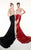 Panoply - Sparkling Cutout Detail Sequin Evening Gown 14791 In Black and Red