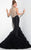 Panoply - Jeweled Neckline Richly Ruffled Mermaid Gown 14793 In Red and Neutral